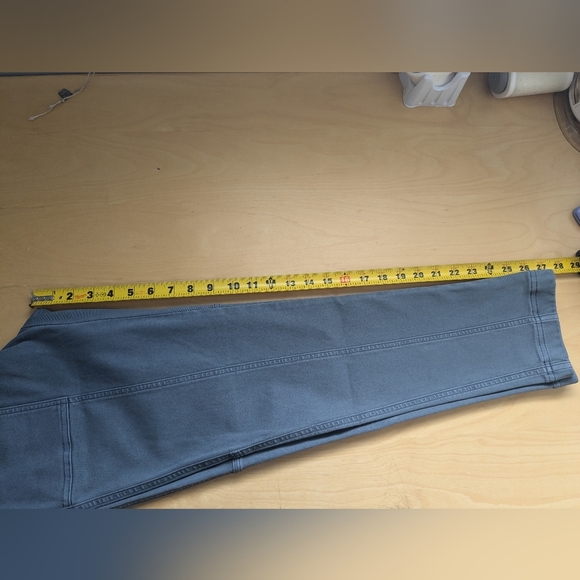 NWT Spanx Twill Straight Leg Pant color Hazy Blue Grey size XS - Picture 16 of 16